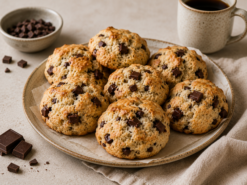 Scones med chokolade