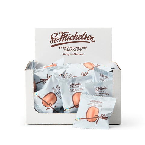 Nougat-marcipan med lys chokolade kasse - 500g - 50 stk