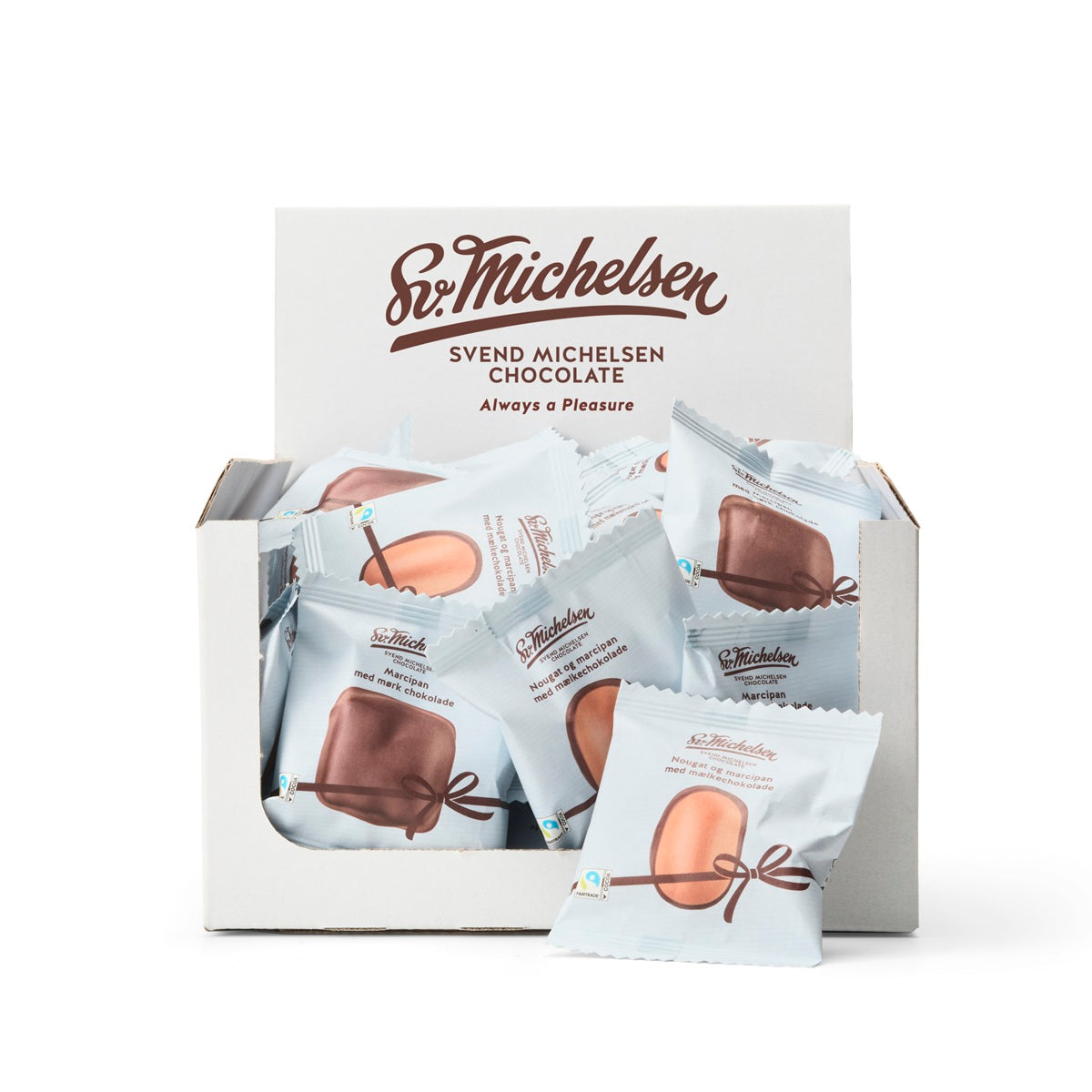 Marcipan/Nougat-marcipan kasse - 500g - 50 stk