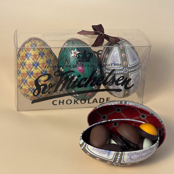 3 Fabergé-æg i gaveæske