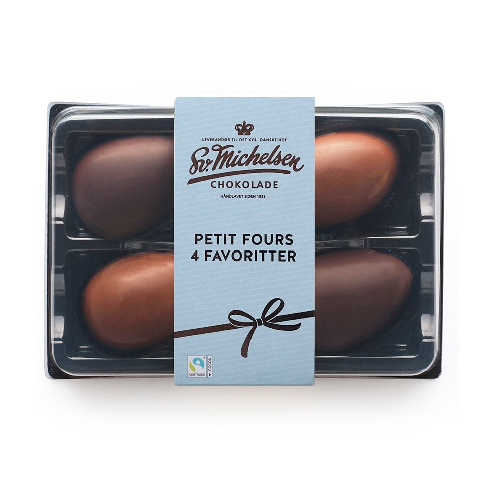 4 store fyldte æg - Nougat marcipan