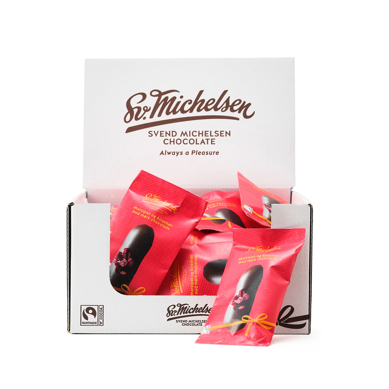 LE marcipan kirsebær petit four kasse - 600g - 24 stk