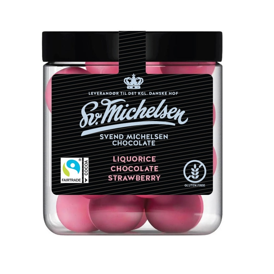 Lakrids med hvid chokolade og jordbær