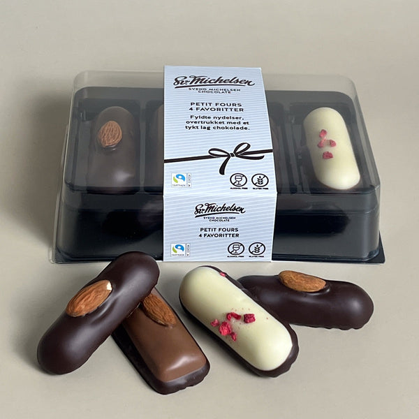 4 petit fours - marcipan favoritter